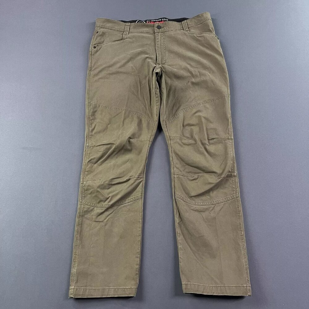 Wrangler Pants Mens 40x32 Olive Green Military Canvas Chino Outdoor Hiking ATG